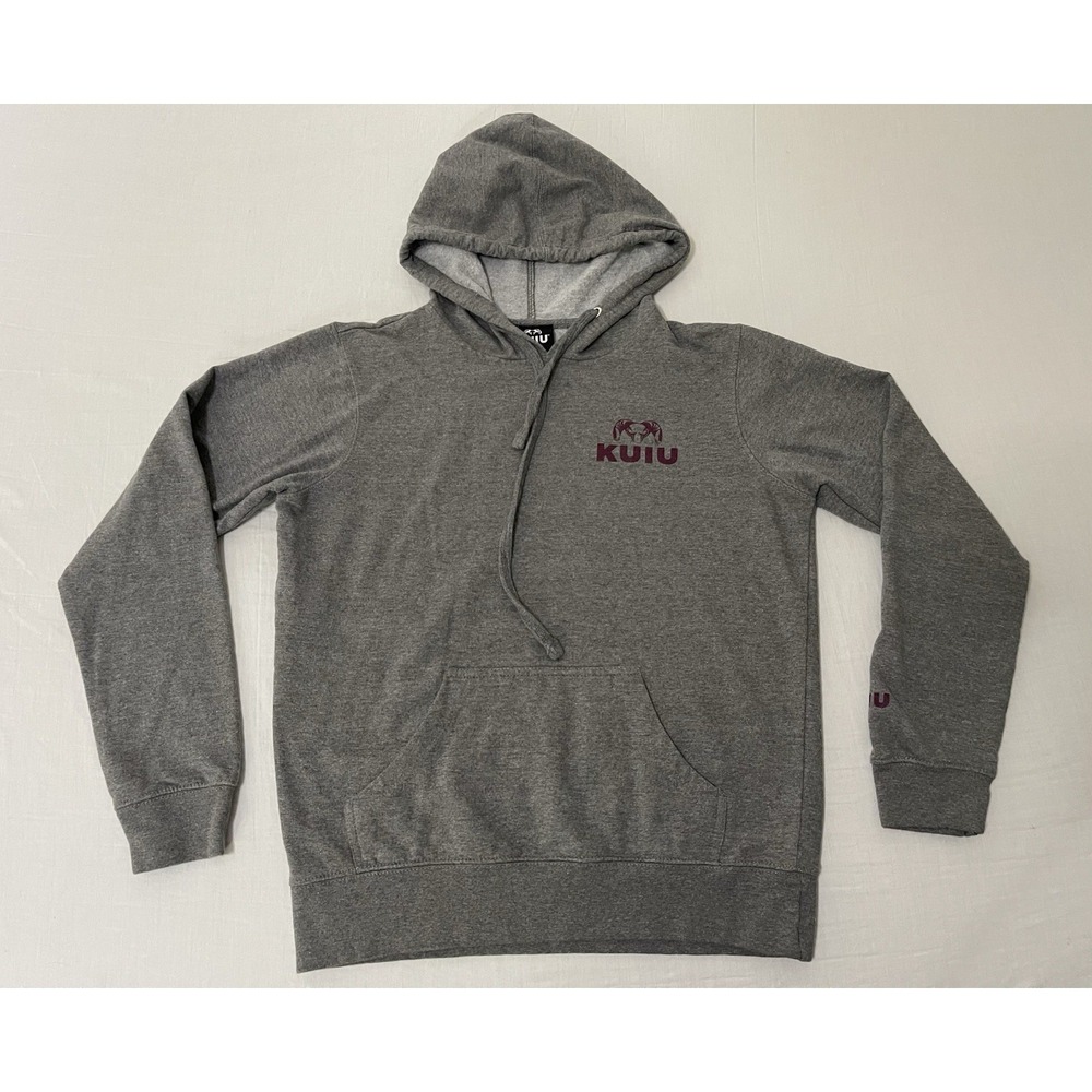 Kuiu Hoodie Womens Medium Gray Logo Outdoor Hunting Pockets Sweatshirt Hiking